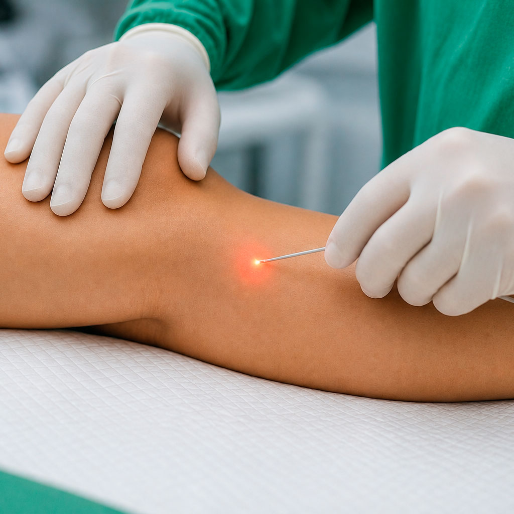 Procedimento de Endolaser para veias safenas
